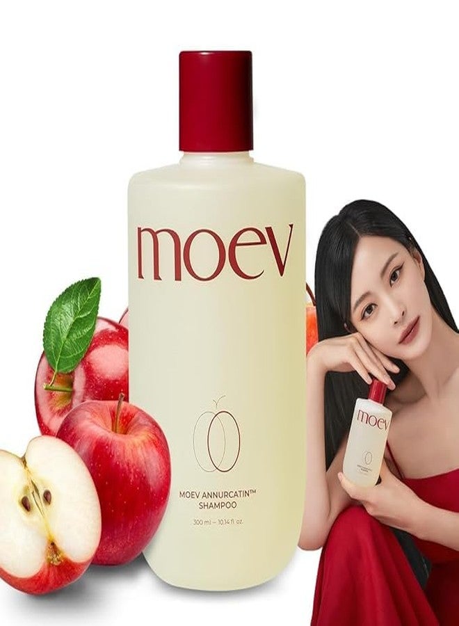 MOEV ANNURCATIN Shampoo | Korean Apple Hair Care for Strength and Volume in Thinning Hair | Adds Lift | Paraben-Free | Suitable for All Hair Types (10.14 fl.oz, apple & vanilla) - Image 1